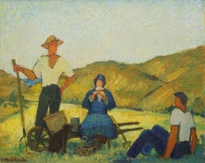 ROCHE Marcel, 1890-1959 Le repos des paysans...