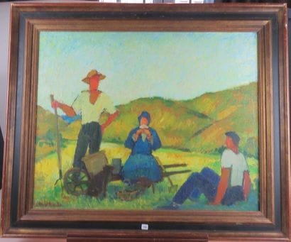 ROCHE Marcel, 1890-1959 Le repos des paysans...
