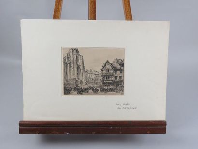 SCHEFFER Henry, 1798-1862 Le marché au beurre...