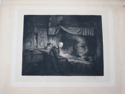 SCHEFFER Henry, 1880-1957 Au coin du feu,...