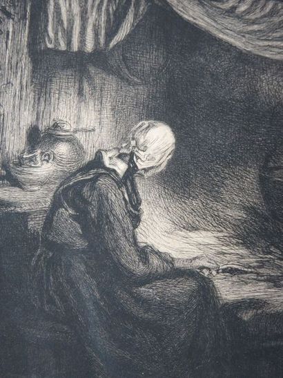 SCHEFFER Henry, 1880-1957 Au coin du feu,...