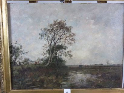 STENGELIN Alphonse, 1852-1938 Paysage à la...