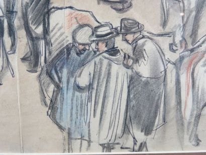 BERGEVIN Albert, 1887-1974 Marché aux bestiaux,...
