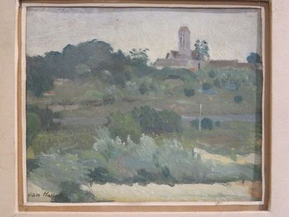 VAN HASSELT Willem, 1882-1963 Paysage à Mantes...