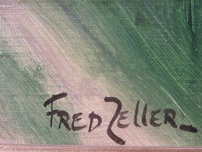 ZELLER Fred, 1912-2003 La sortie de l'église...