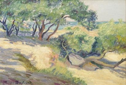 BERTRAND Pierre, 1884-1975 Rivage aux pins...