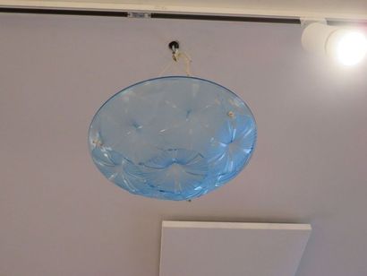 DEGUE - Art Déco Vasque en verre moulé b...