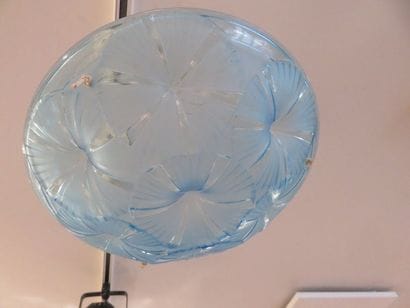 DEGUE - Art Déco Vasque en verre moulé b...