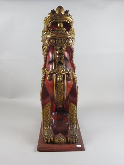VIETNAM Qilin en laque - XXe siècle Haut....