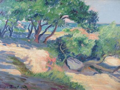 BERTRAND Pierre, 1884-1975 Rivage aux pins...