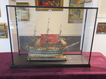 Maquette de Ponton d'un vaisseau de ligne...