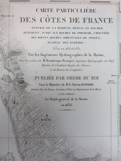 Carte particulière des Côtes de France, passage...