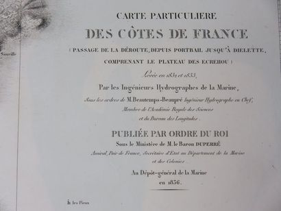 Carte particulière des Côtes de France, passage...