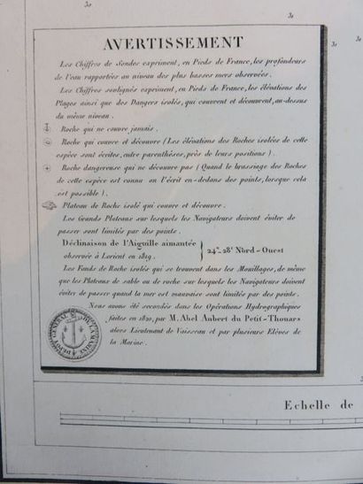 Plan des Entrées du Morbihan et de la rivière...