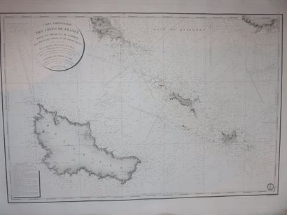 Carte particulière des Côtes de France, Belle-Ile,...