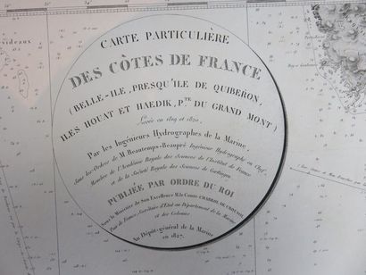 Carte particulière des Côtes de France, Belle-Ile,...