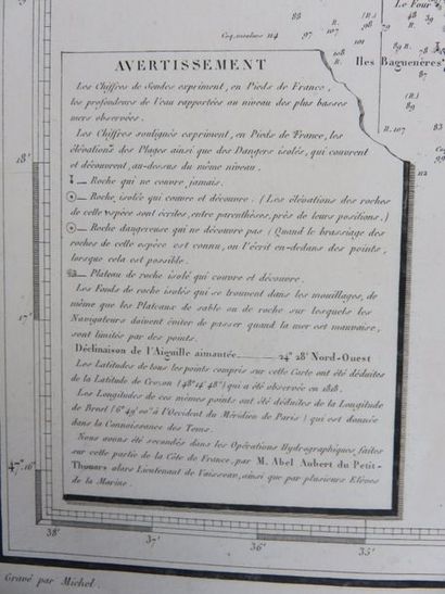 Carte particulière des Côtes de France, Belle-Ile,...
