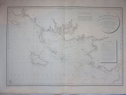 Carte des Côtes de France, partie comprise...