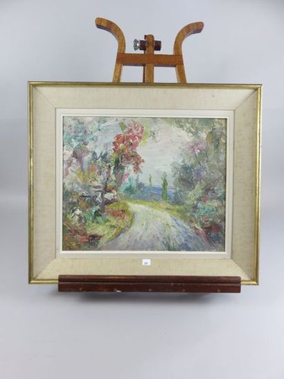 BOUCHER Alfred, 1850-1934 Chemin arboré,...