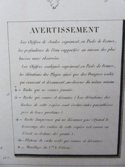 Plan de Concarneau - Levé en 1819 58 x 42,5...