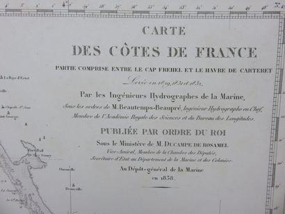 Carte des Côtes de France, partie comprise...