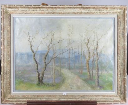 BOUCHER Alfred, 1850-1934 Chemin à l'étang...