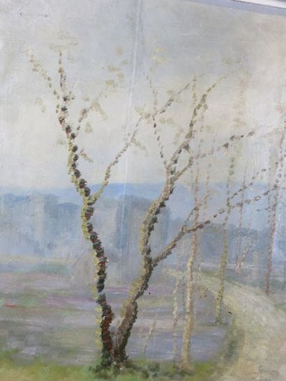 BOUCHER Alfred, 1850-1934 Chemin à l'étang...