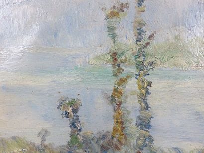 BOUCHER Alfred, 1850-1934 Lac en montagne,...