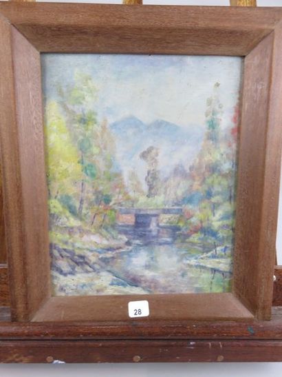 BOUCHER Alfred, 1850-1934 Rivière devant...