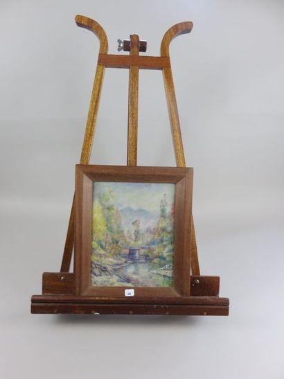 BOUCHER Alfred, 1850-1934 Rivière devant...