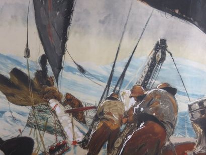 BRENET Albert, 1903-2005 Pêcheurs dans la...