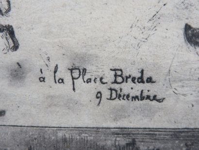 BUHOT Félix, 1847-1898 Place Breda, 9 décembre...