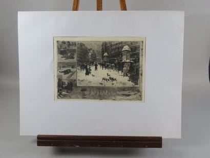 BUHOT Félix, 1847-1898 Place Breda, 9 décembre...