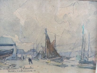 CAHOURS Maurice, 1889-1974 Bateaux au port...