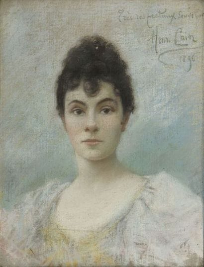 CAIN Henri, 1857-1930 Jeune femme brune,...