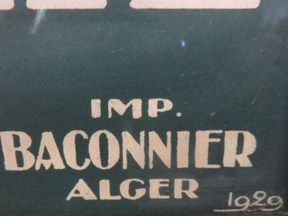 CAUVY Centenaire de l'Algérie Affiche signée...