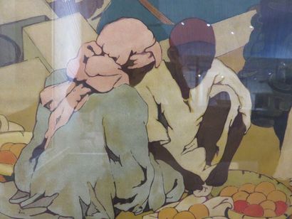 CAUVY Centenaire de l'Algérie Affiche signée...