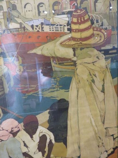 CAUVY Centenaire de l'Algérie Affiche signée...