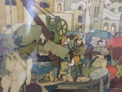 CAUVY Centenaire de l'Algérie Affiche signée...