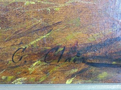 CLAIR Charles, 1860-1930 Bergerie, 1889 Huile...