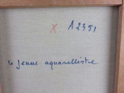 CHOCHON André, 1910-2005 La jeune aquarelliste...