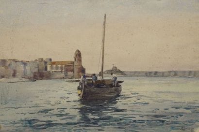 COMPANYO J. Louis, 1870-1958 Barque de pêcheurs...