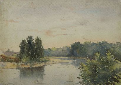 COMPANYO J. Louis, 1870-1958 Bord de rivière,...