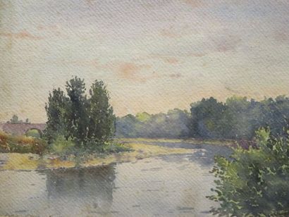 COMPANYO J. Louis, 1870-1958 Bord de rivière,...