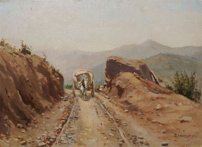 COMPANYO J. Louis, 1870-1958 Charette au...