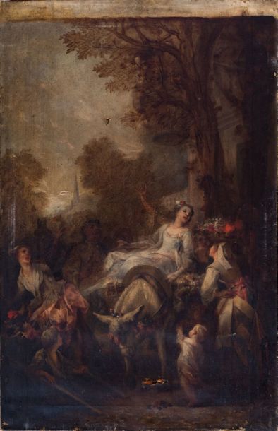ECOLE FRANCAISE du XIX siècle Le départ de...