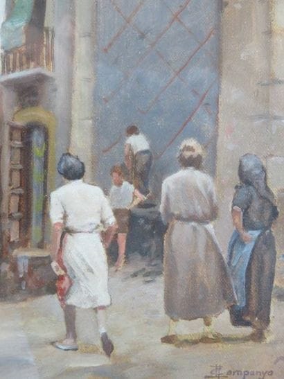 COMPANYO J. Louis, 1870-1958 Charette dans...