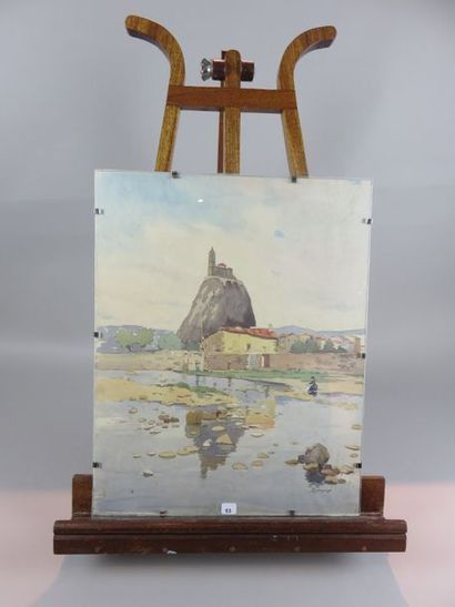 COMPANYO J. Louis, 1870-1958 Le Puy aquarelle...