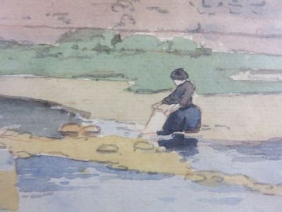 COMPANYO J. Louis, 1870-1958 Le Puy aquarelle...