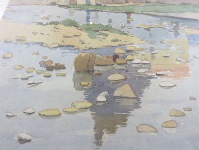 COMPANYO J. Louis, 1870-1958 Le Puy aquarelle...